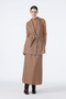 Double-Breasted Collar, Belt and Pocket Detailed Combination Tan Suit 1693 - 3