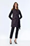 Tweed Patterned Belt Detailed Double Plum Suit 1389 - 3
