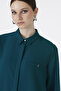 Indigo Tunic with Hidden Button Detail T-0767 - 4