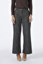 Elastic Waist Wide Leg Brown Trousers 0136