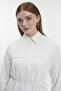 Ribbon Embroidery and Bead Detailed Giy Çık Ecru 0267 - 4