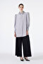 Stone Detailed Balloon Sleeve Gray Tunic 1452 - 3