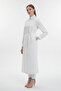 Ribbon Embroidery and Bead Detailed Giy Çık Ecru 0267 - 3