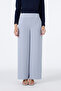 Wide Leg Fabric Gray Trousers P-0013