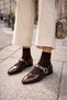Victoria Shiny Patent Leather Brown Buckle Women's Ballerinas – Casual Stylish Mary Jane Shoes - 5