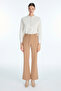 High Waist Straight Leg Camel Pants 0255 - 2