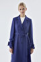 Double-Breasted Collar, Sleeve Detail, Belted, Violet Trench Coat 13761 - 4