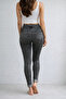 Women's Multi-Button High Waist Jean Pants - 8