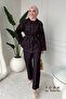 Comfortable Cut, Tie-Detail, Hijab-Friendly Women's Denim Suit 1165 – Form Series