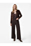 Buttoned Long Sleeve Crew Neck Checkered Knitwear Cardigan - 2