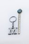 Silver Color Metal Letter m Keychain / Letter Bag Ornament - 9