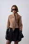 Shawl Collar Wool Coat Light Brown - 2