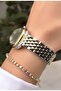 Original Gold Silver Waterproof Steel Cord Women's Watch with Bracelet Gift - 5
