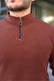 Men's Mock Neck Zippered Thin Underwear Fleece Sweatshirt - Ultra Soft and Lightweight Cold-Proof Thin - 4