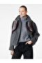 Pocketed Buttoned Long Sleeve Short Melton Jacket - 2