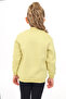 Girl's College Collar Zippered Pocket Low Shoulder Embroidery Printed Knitted Cardigan - 2 Yarn Threaded - 6