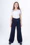 Girl's Wide-Leg Sweatpants with Buckle Belt - 2 Yarns - 2