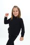 Girl's Mock Neck Zippered Pockets Raglan Sleeve Knitted Cardigan - 2 Yarns
