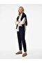 Straight Leg Viscose Blend Cigarette Pants with Pockets