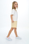 Girl's 2-Piece Set Printed Crew Neck T-Shirt & Elastic Waist Shorts - 4