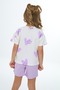 Girl's 2-Piece Set Printed Crew Neck T-Shirt & Pocket Shorts with Elastic Waist - 5
