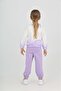 Girl's 2-Piece Set Printed Crew Neck Sweatshirt & Jogger Pants with Elastic Waist and Pockets - 5