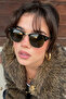 Clup Master Unisex Gold Black Ultra Light Uv400 Sunglasses