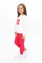 Girl's 2-Piece Set Printed Mock Neck Sweatshirt & Jogger Sweatpants with Elastic Waistband and Cuffs - 2