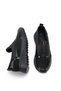 Galivona Black Black Women's Leather Laceless Thick Sole Detailed Stoned Casual Sports Shoes - 7