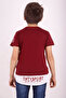 Boy's Printed Crew Neck Short Sleeve Single Pocket T-Shirt - Paneled - 3