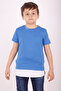 Boy's Printed Crew Neck Short Sleeve Single Pocket T-Shirt - Paneled