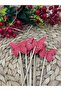 16 Cm Red Sequined Long Toothpick Butterfly - 10 Pieces - 5