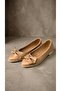 Women's Mink Leather Buckle Bow Ballerinas 1.5cm Byndi̇mj02 - 6