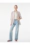 High Waist Long Straight Leg Denim Trousers - Longer Straight Fit Jeans