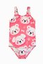 Girls' Swimsuit Pink Dog Printed Pattern Comfortable Quick Drying Swimwear Sea Pool Beach Swimsuit