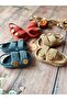Hand Knitted Summer Beige Color Unisex Baby Sandals Booties - 3