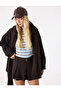 Long Sleeve Stand Collar Pocket Detailed Zippered Oversize Plush Jacket - 2