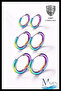 316L Steel Hologram Neon Hoop Earring Set |   6 Pieces |   3 Different Sizes