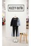 Girls' Wide-Leg 2-Thread Striped Denim-Detail Two-Piece Festive Set - 5
