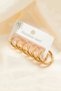 Women's Gold Classic Hoop Stainless Steel Earring Set (6 pieces) - 2