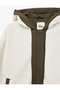 Hooded Zippered Plush Jacket with Pocket Detail - 5