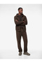 Regular Fit Pocketed Belted Lace-Up Loose Baggy Jean Trousers - 2