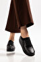 Black Stretch Full Orthopedic Daily Mother Women's Shoes with Leather Inside and Stone Elastic - 2