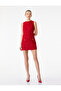 A-Line Metal Accessory Sleeveless Crew Neck Mini Tweed Dress with Fleto Pockets