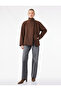 Long-sleeved, button-down, oversized cashmere jacket with shepherd's stitch detail and funnel collar.