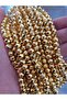 8 mm Double Plated Gold Color Glass Crystal Beads Averages: 60 Pcs "3 Strands" Total 180 Beads - 4