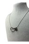 Hearted Letter Silver 316L -M Letter- Stainless Steel Necklace -702 - 3