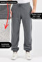 Men's 3 Thread Fabric Unisex Oversize 4 Season Sweatpants with Elastic Waistband and Pockets - 7