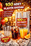 Plastik Pet Bardak 100'li
