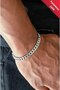 Gourmet Classic Non-Tarnishing Silver Men's Steel Bracelet